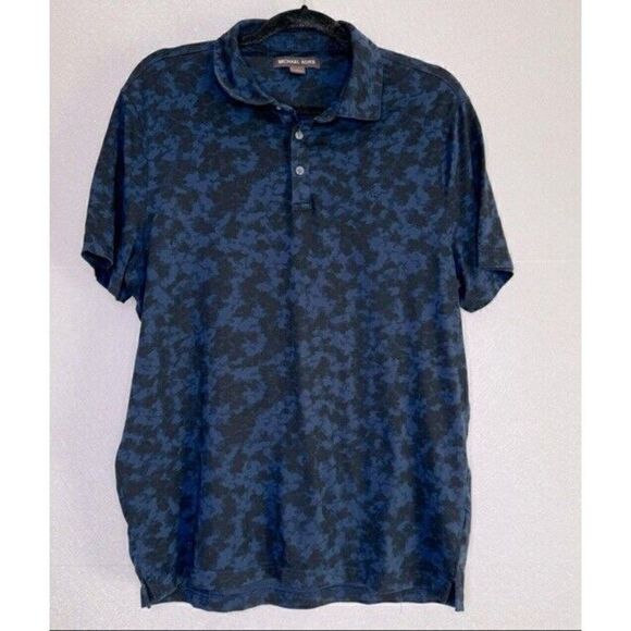 Michael Kors Blue Soft Cotton Short Sleeve Polo Shirt L - Picture 1 of 4